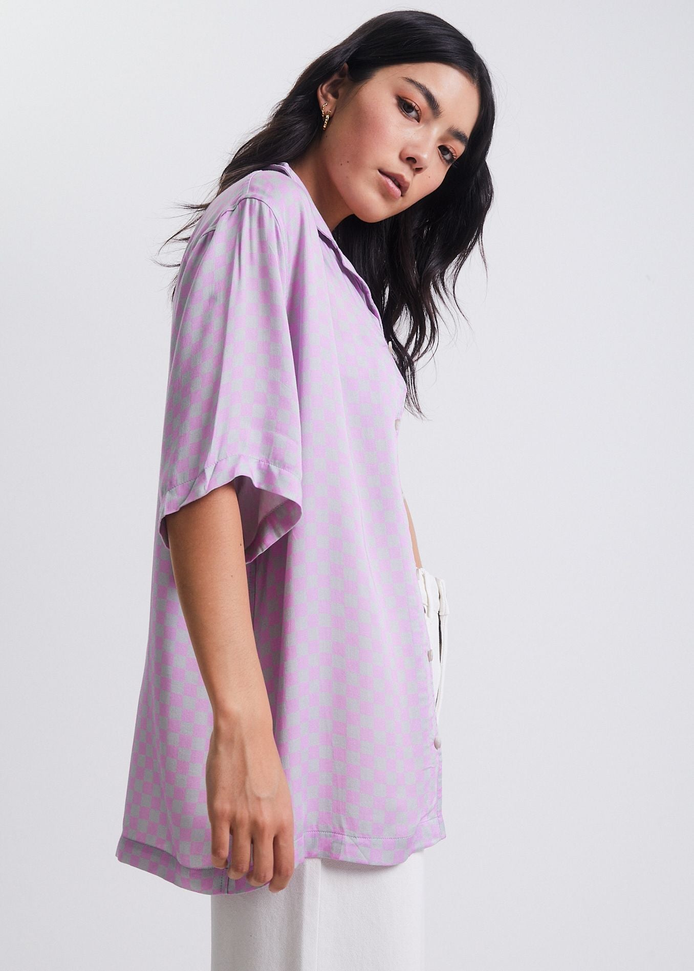 Afends Carlo   - Recycled Check Short Sleeve Shirt  - Candy Check Candy check