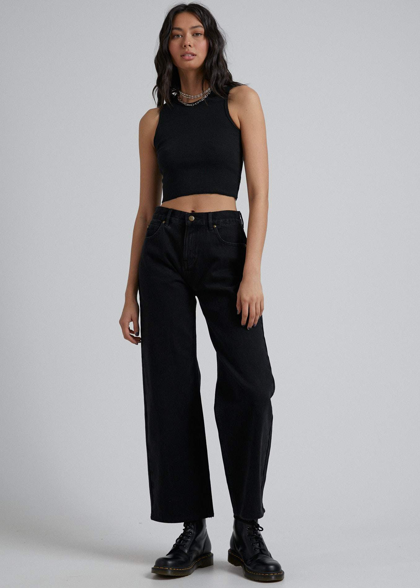 Afends Dalston  - Hemp Rib Tank - Black Black