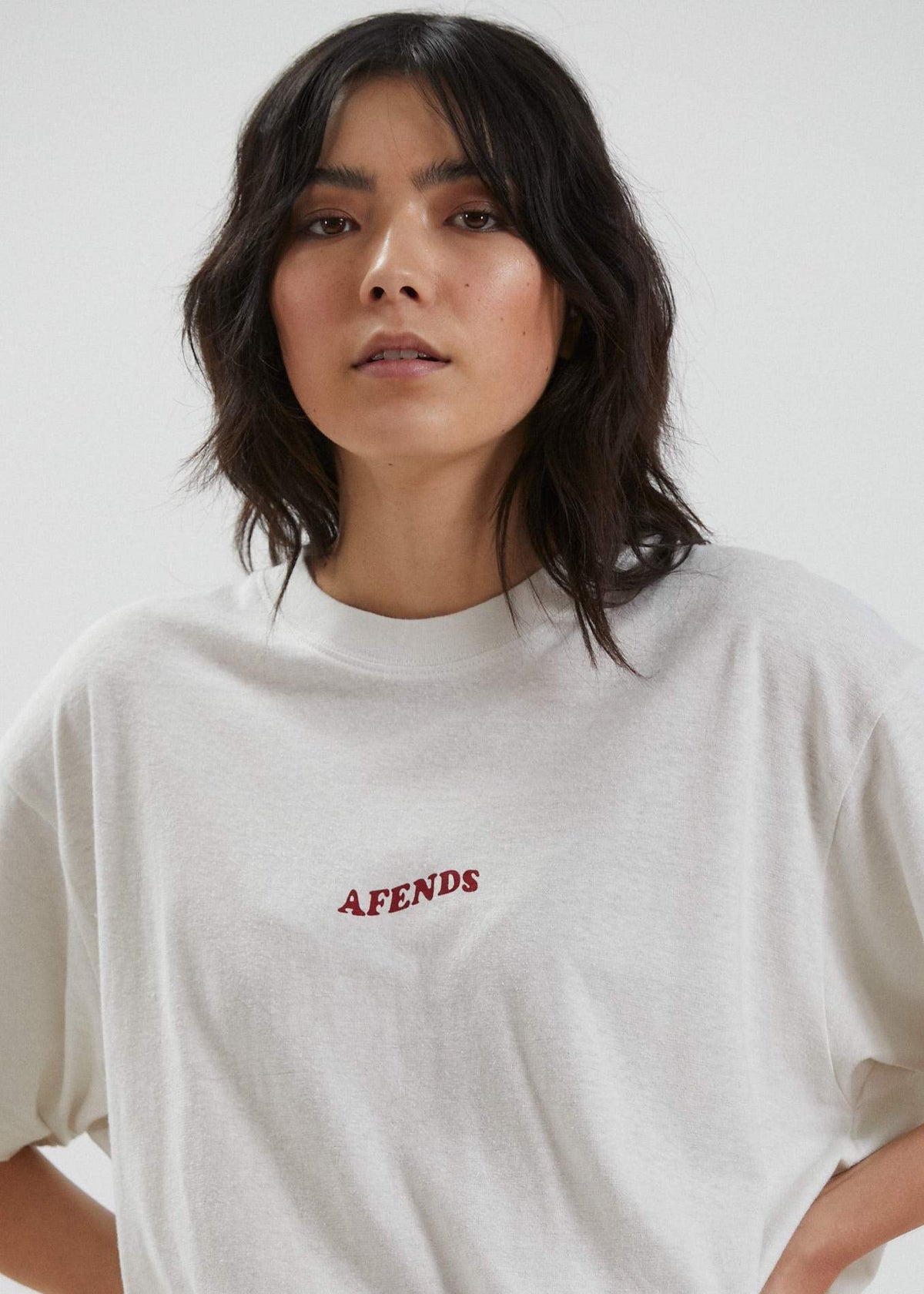 Afends Grow Some  - Hemp Oversized T-Shirt - Smoke Green Off white