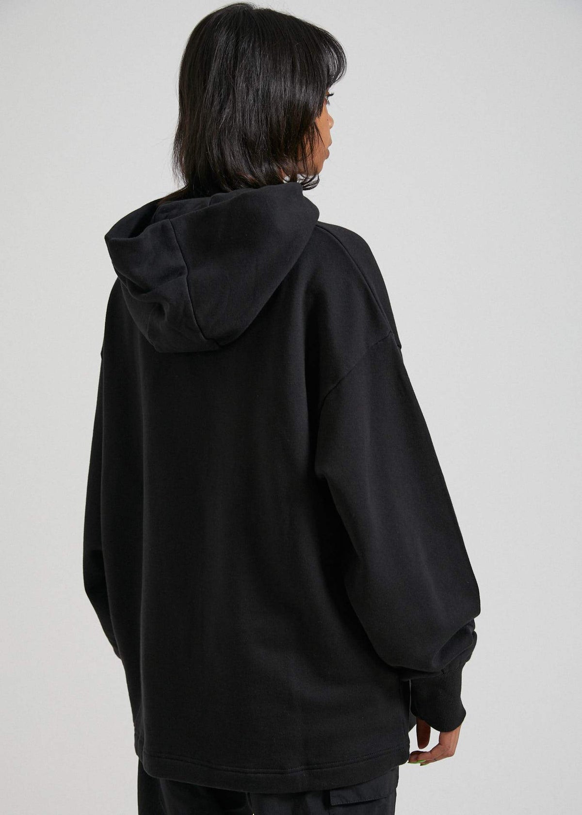 Afends Industry  - Unisex Pull On Hood - Grey Marle Black
