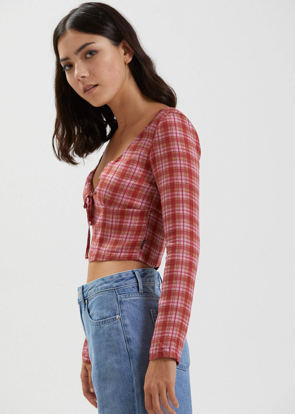Afends Jemmy  - Recycled Long Sleeve Top - Black Red