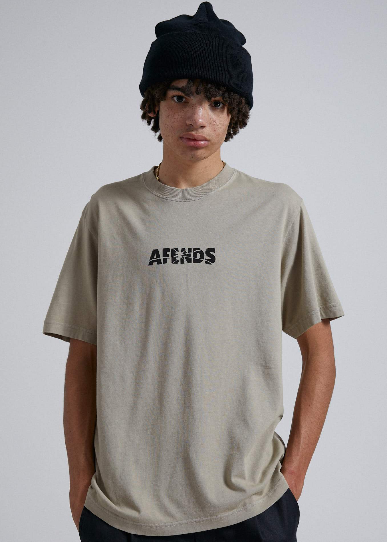 Afends Noise  - Retro Fit Tee - Desert Desert