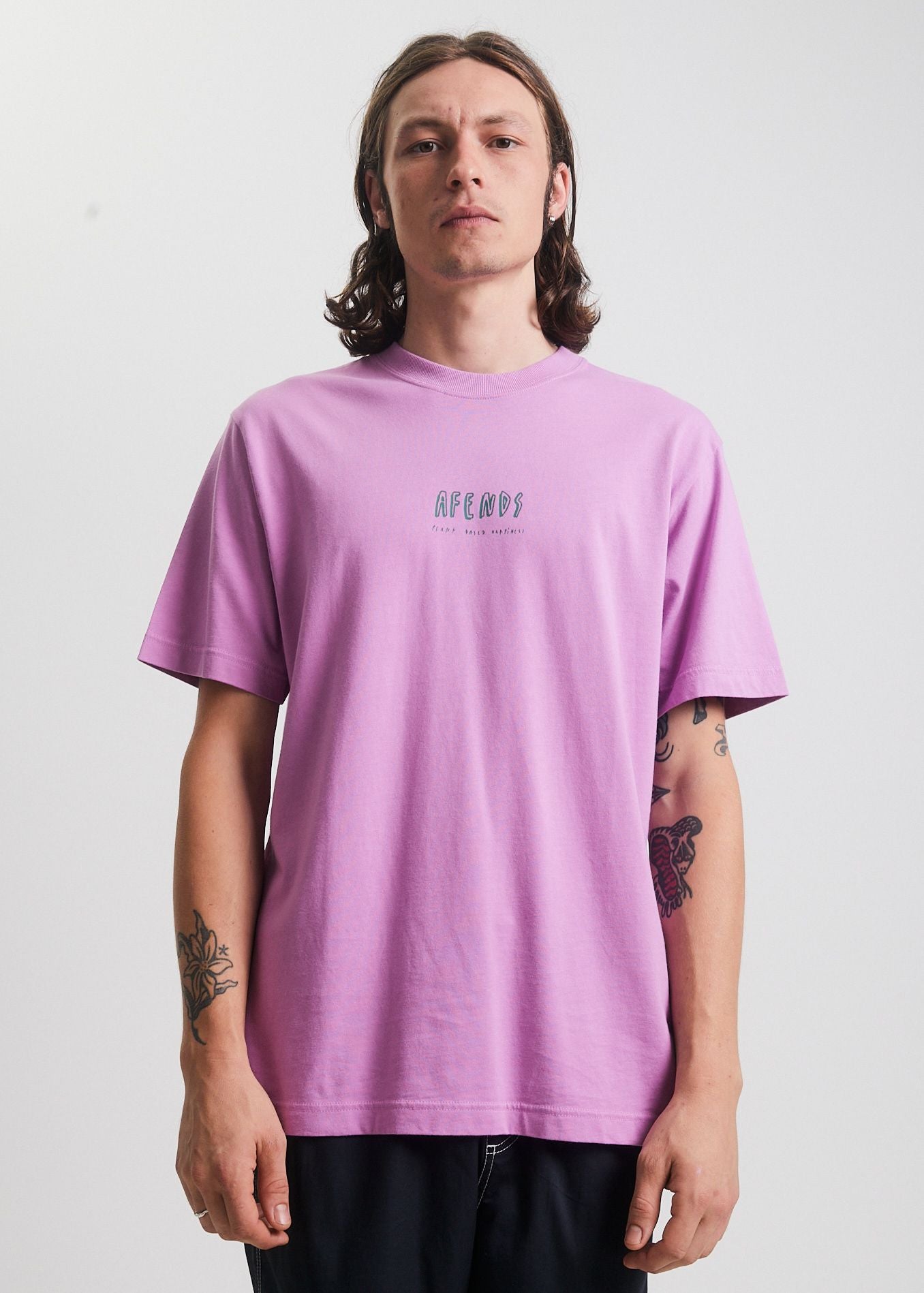 Afends Plant Based Happiness  - Unisex Recycled T-Shirt - White Candy