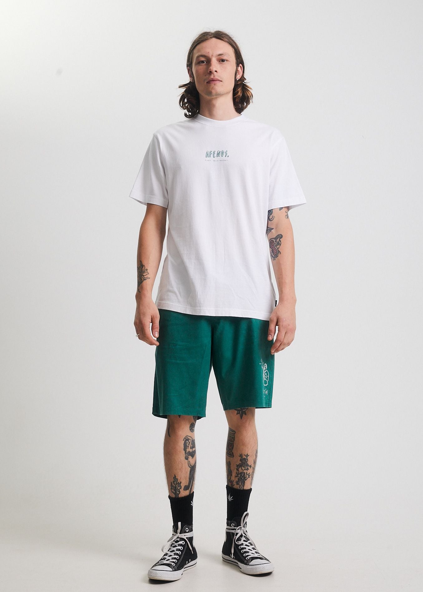 Afends Plant Based Happiness  - Unisex Recycled T-Shirt - White White
