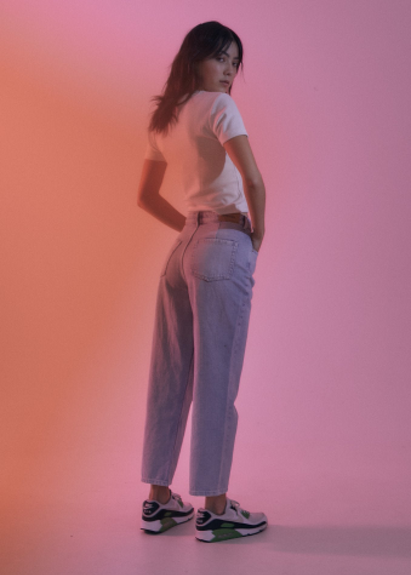 Afends Shelby  - Hemp Washed Denim Wide Leg Jeans - Vintage Blue Vintage blue