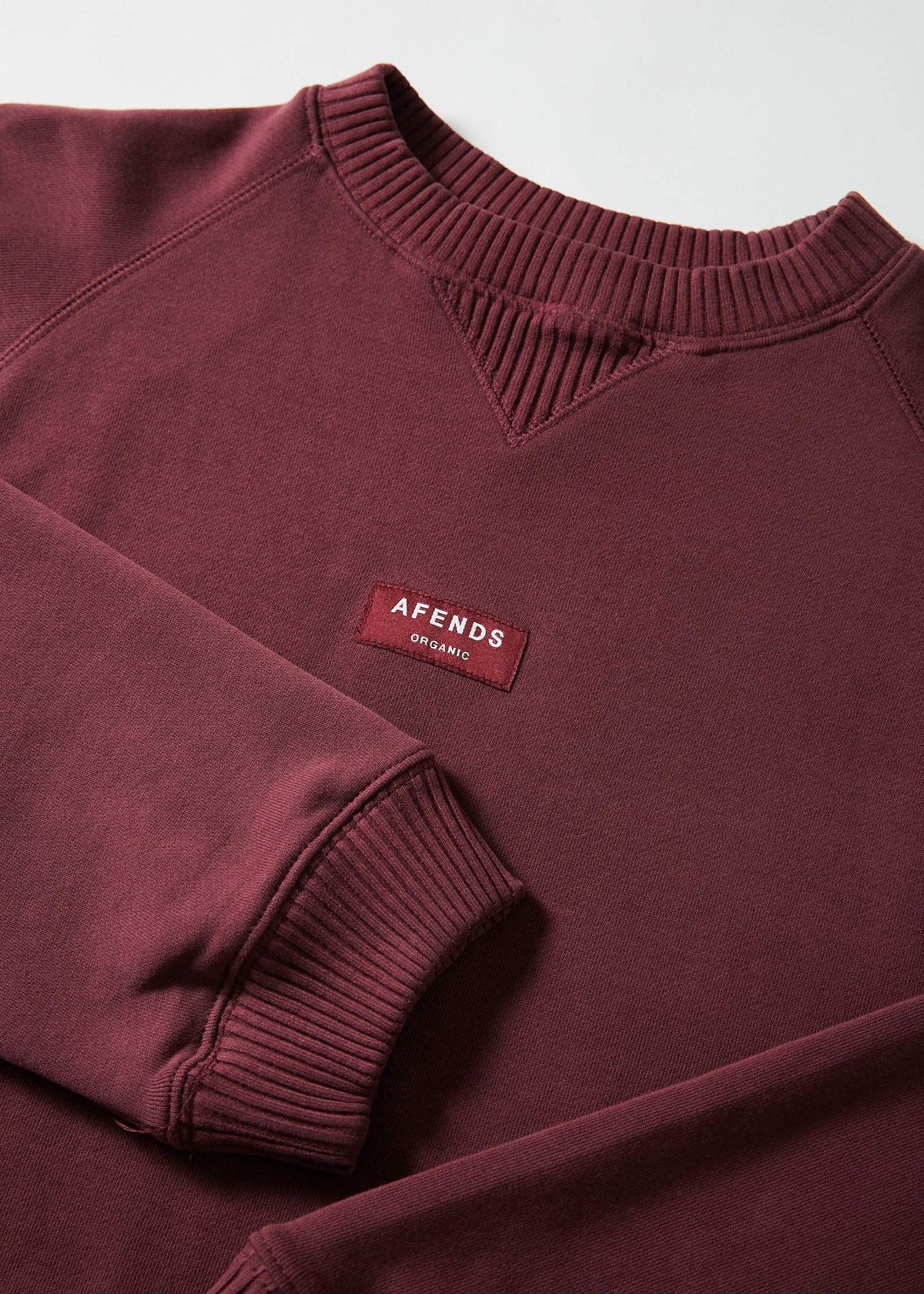 Afends Society  - Unisex Raglan Crew Neck - Stone Black Wine