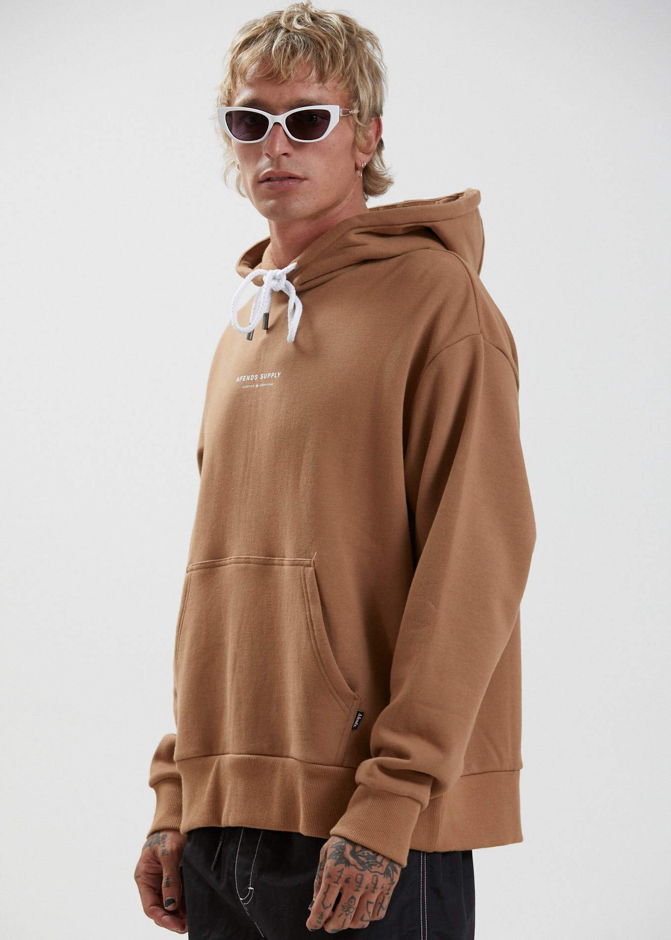 Afends Supply  - Recycled Hoodie - Camel Camel