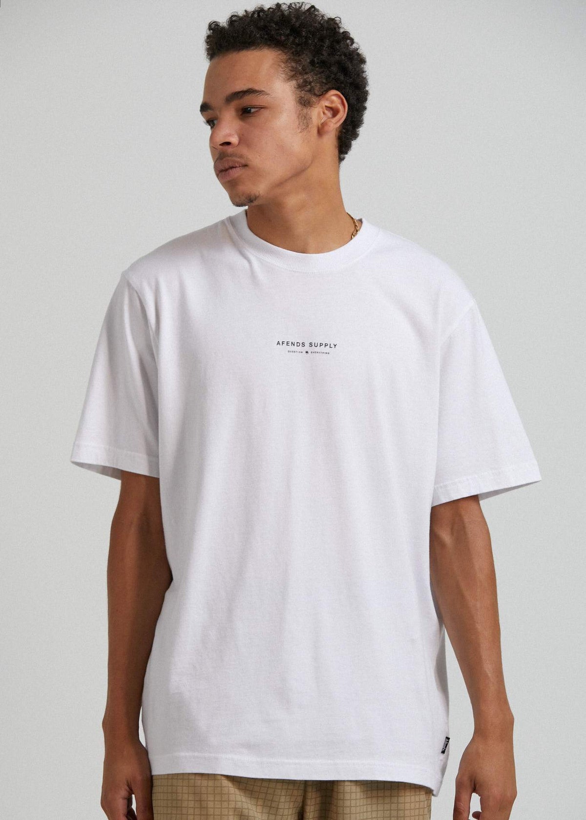 Afends Transit  - Recycled Retro Fit T-Shirt - Rose White