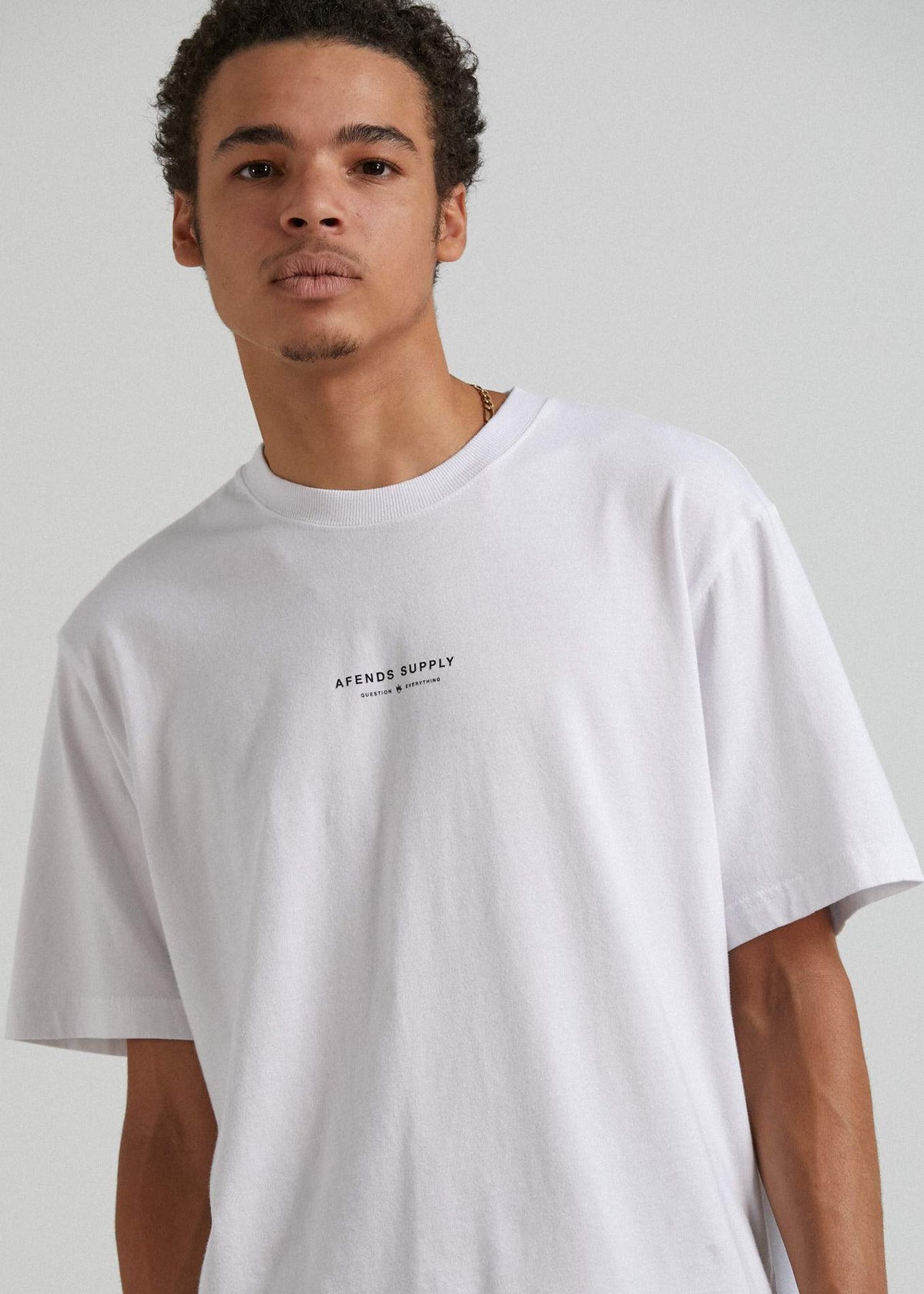 Afends Transit  - Recycled Retro Fit T-Shirt - Rose White