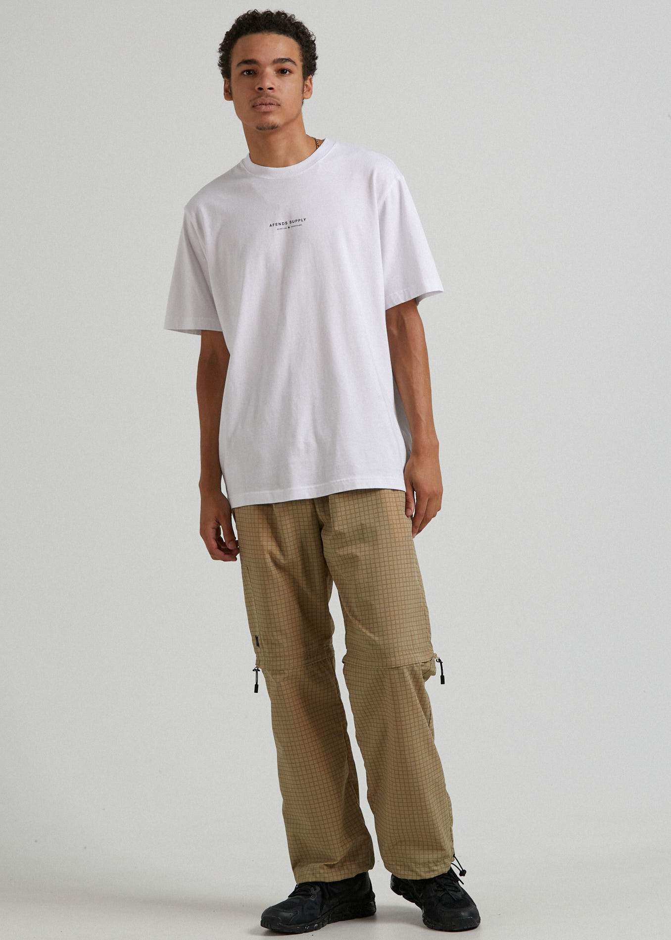 Afends Transit  - Recycled Retro Fit T-Shirt - Rose White