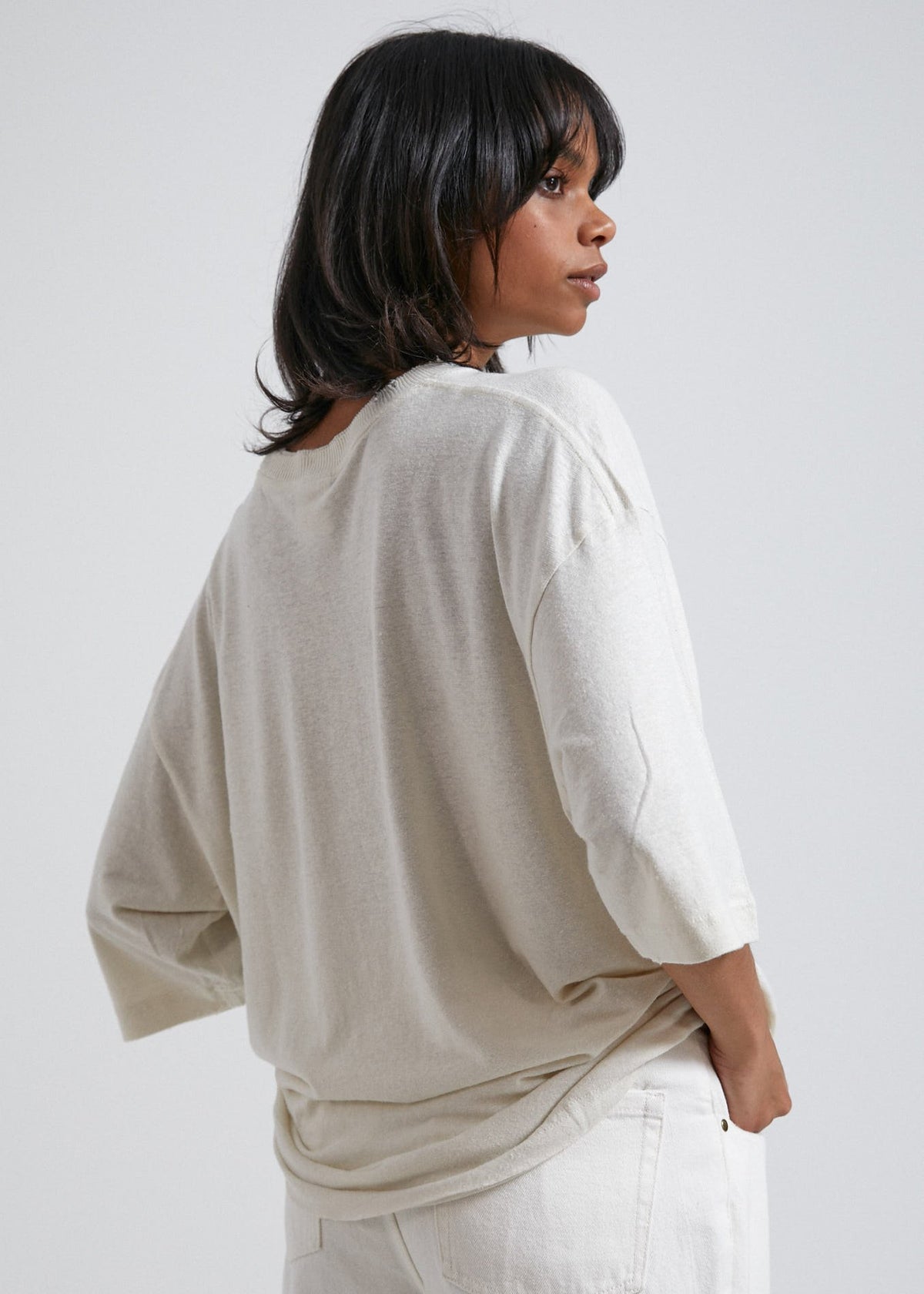 Afends When Heaven Melts  - Hemp Oversized Tee - Off White Off white