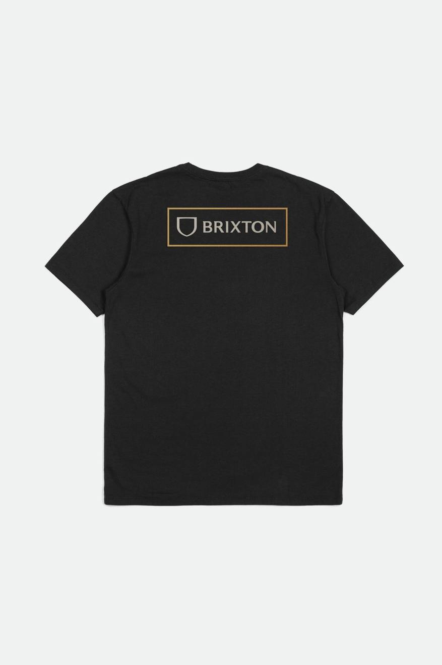 Brixton Alpha Block S/S Tailored Tee Black Beige Bright Gold