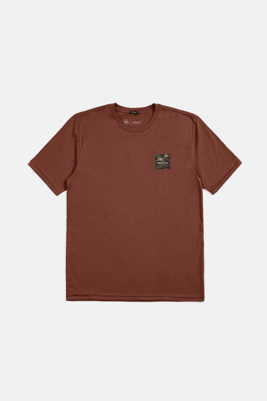 Brixton Alpha Block S/S Tailored Tee Burnt Henna
