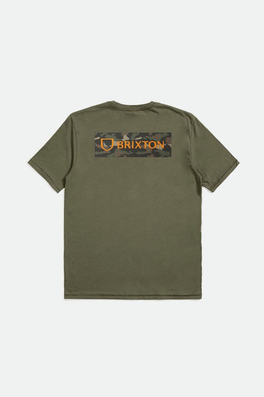 Brixton Alpha Block S/S Tailored Tee Military Olive