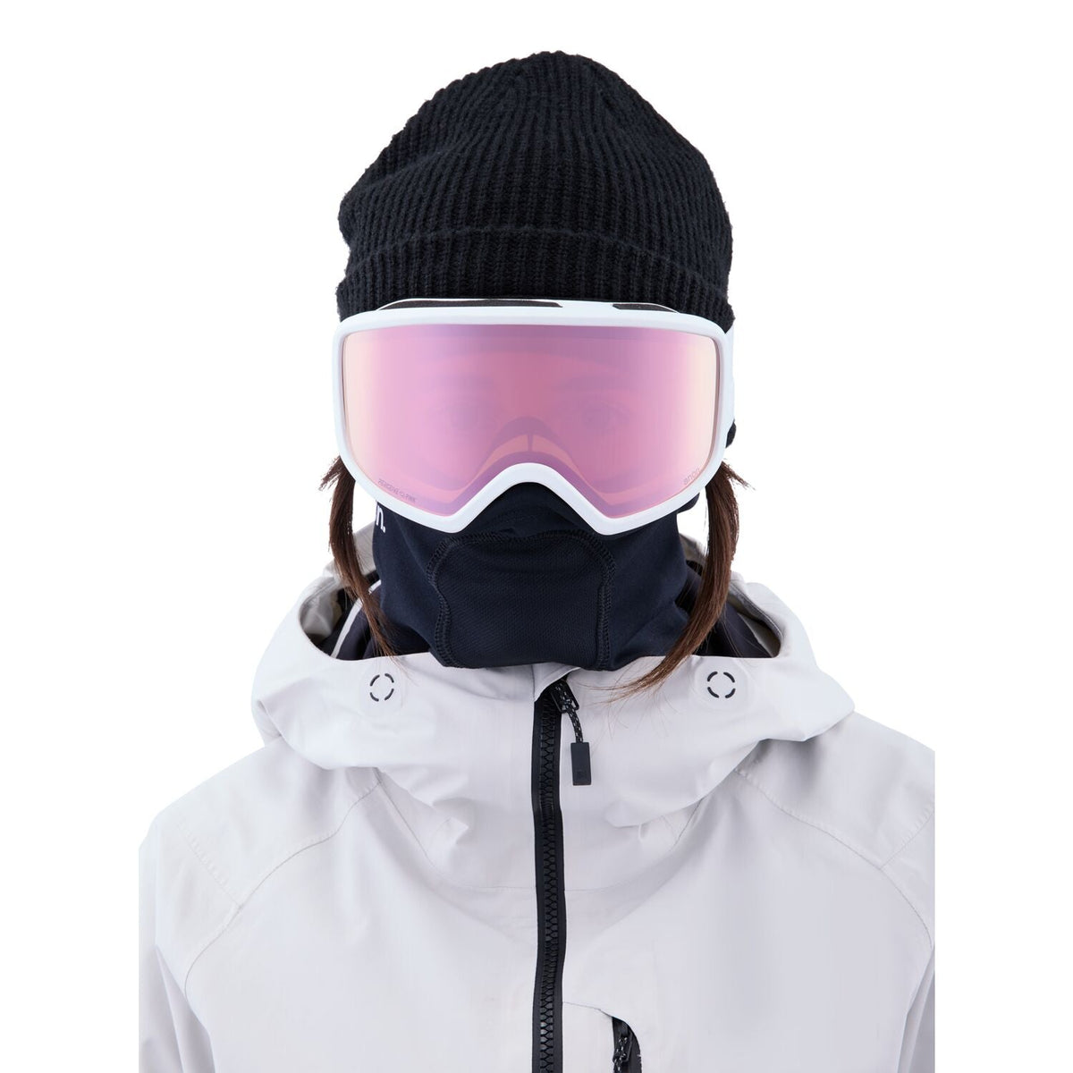 Anon Deringer Goggle 2023 White - Perceive Cloudy Pink w/ Amber Lens