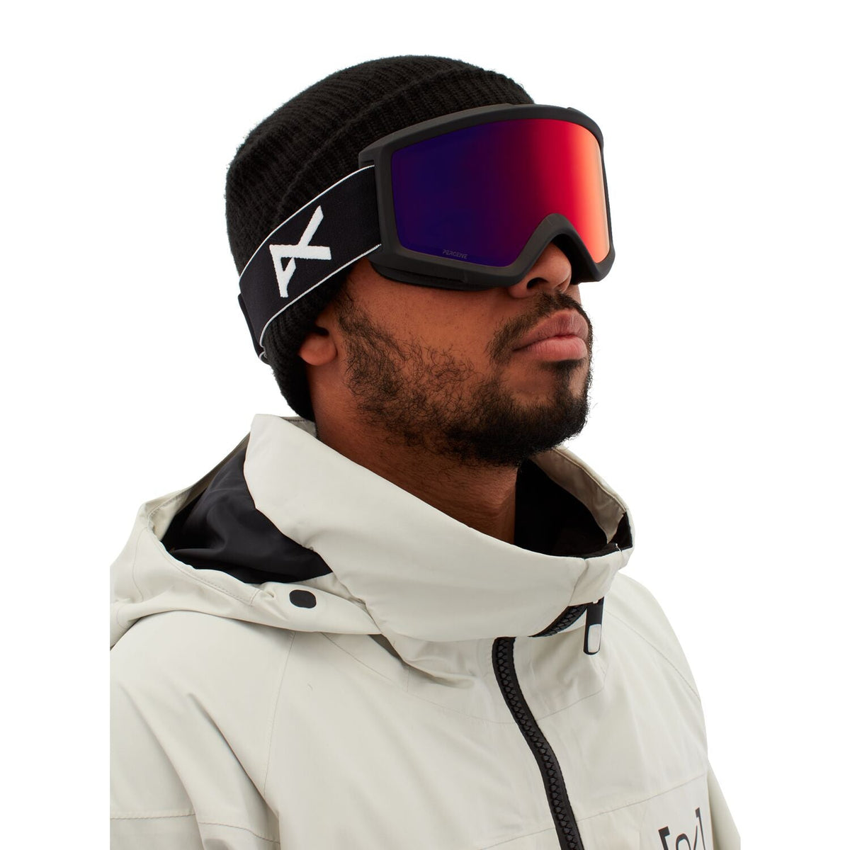 Anon Helix 2.0 Google 2023 Black - Perceive Sunny Red w/ Amber Lens