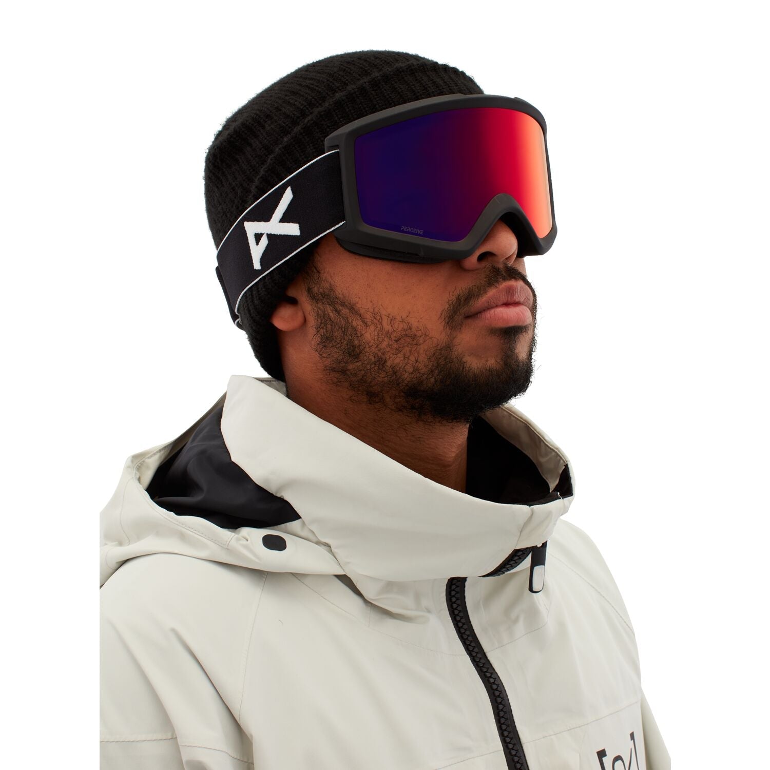 Anon Helix 2.0 Google 2023 Black - Perceive Sunny Red w/ Amber Lens