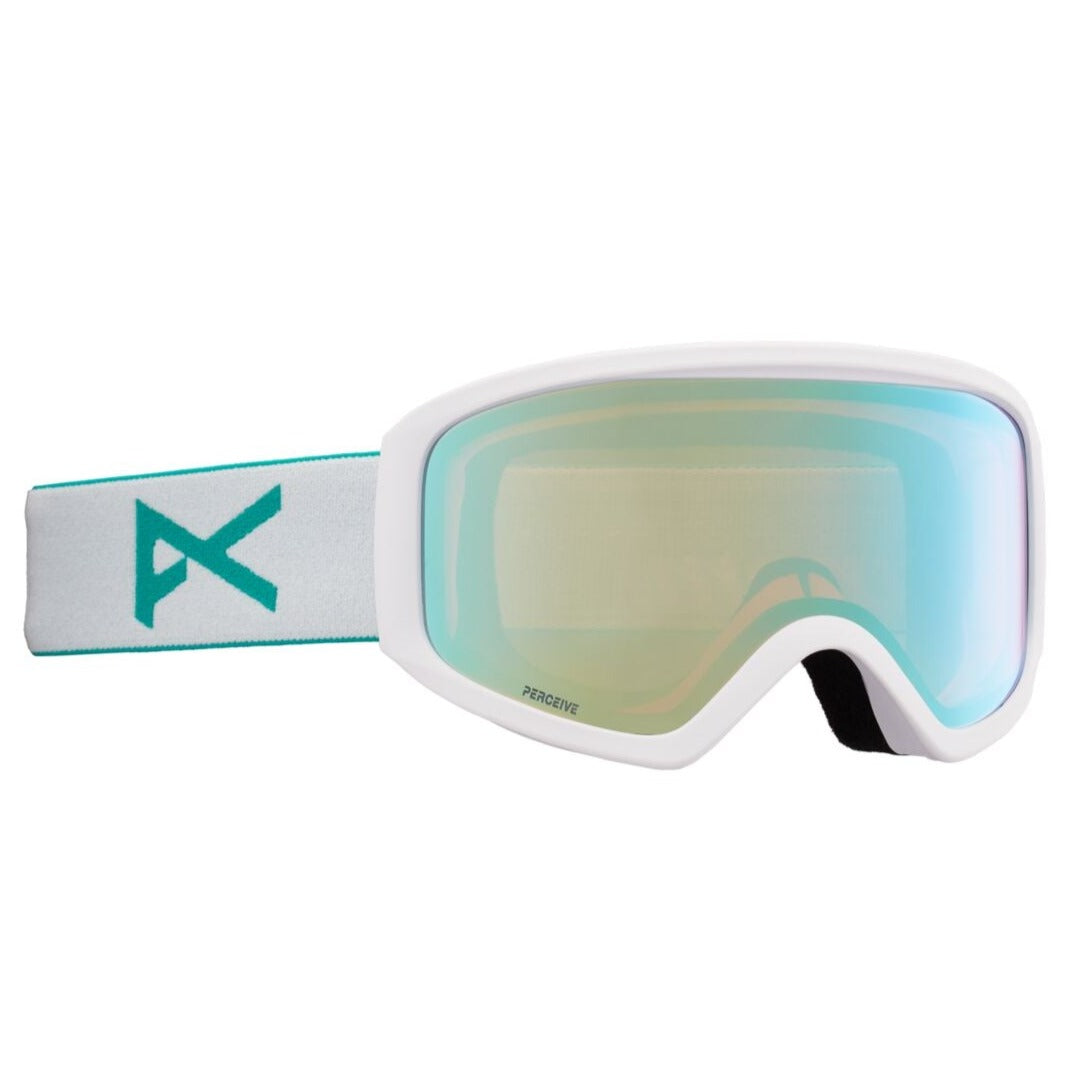 Anon Insight Google 2023 White - Perceive Variable Blue w/ Amber Lens
