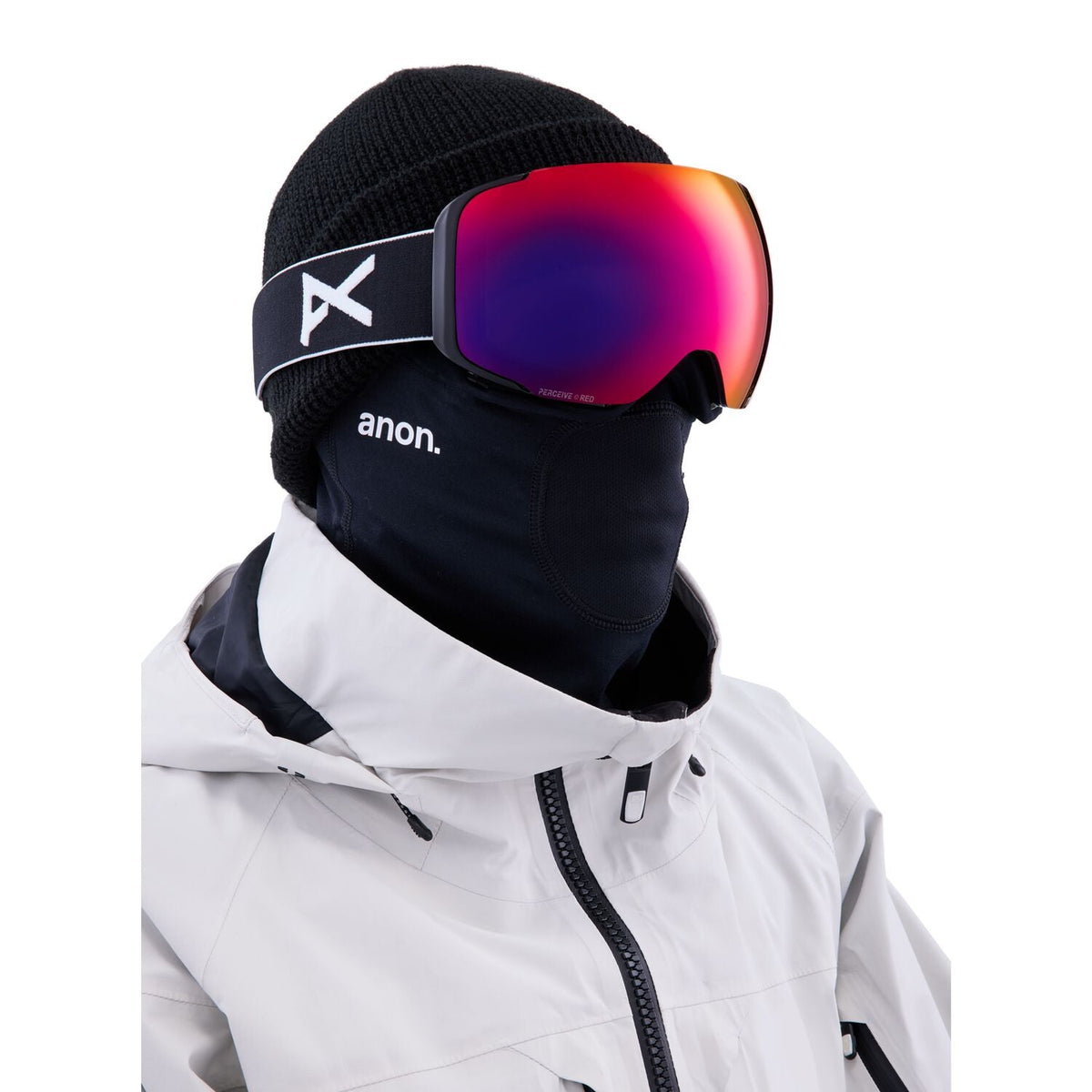 Anon M2 MFI Goggle 2023 Black - Perceive Sunny Red w/ Perceive Cloudy Burst Lens