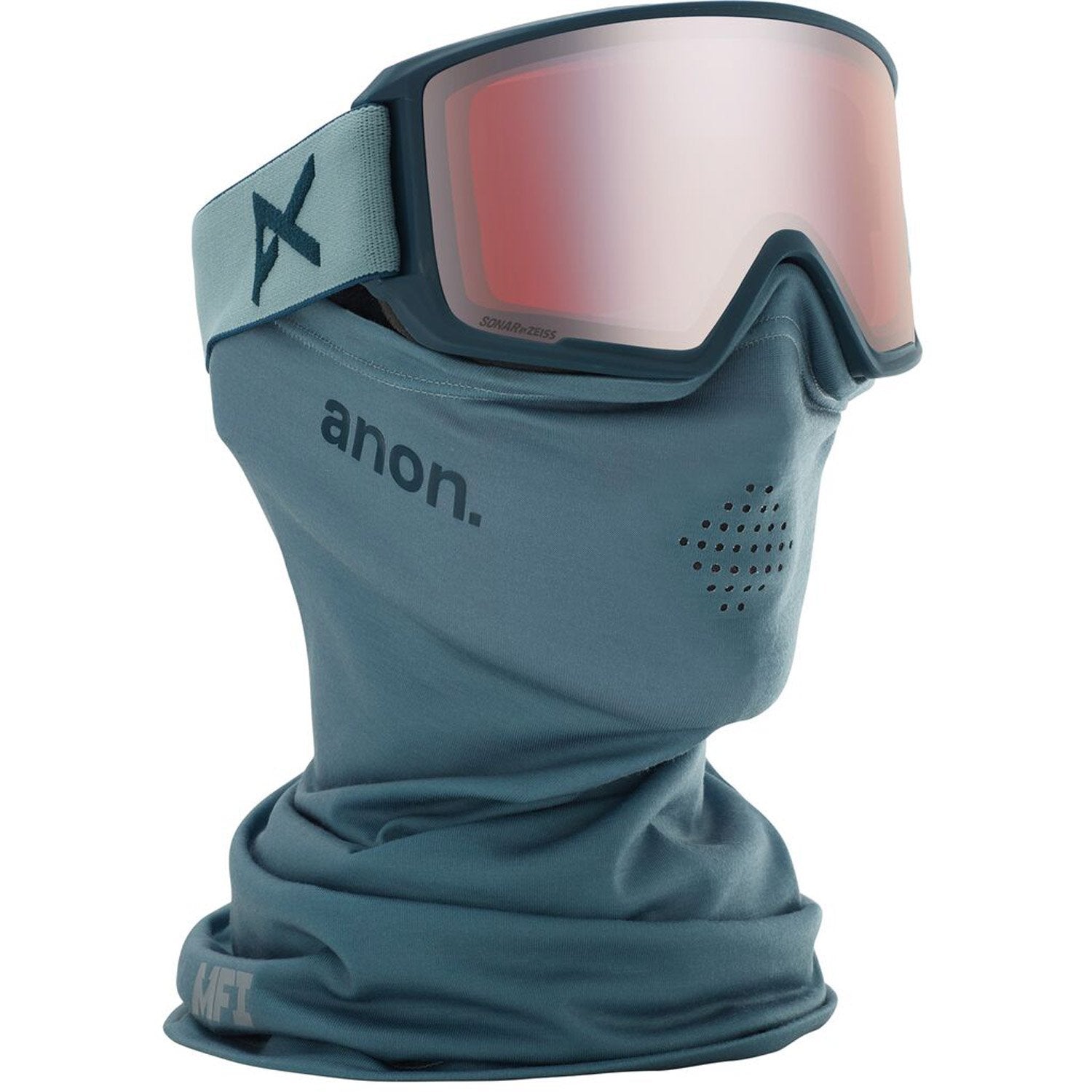 Anon M3 MFI Asian Fit Goggle 2020 Gray - Sonar Silver w/ Sonar Blue Lens 