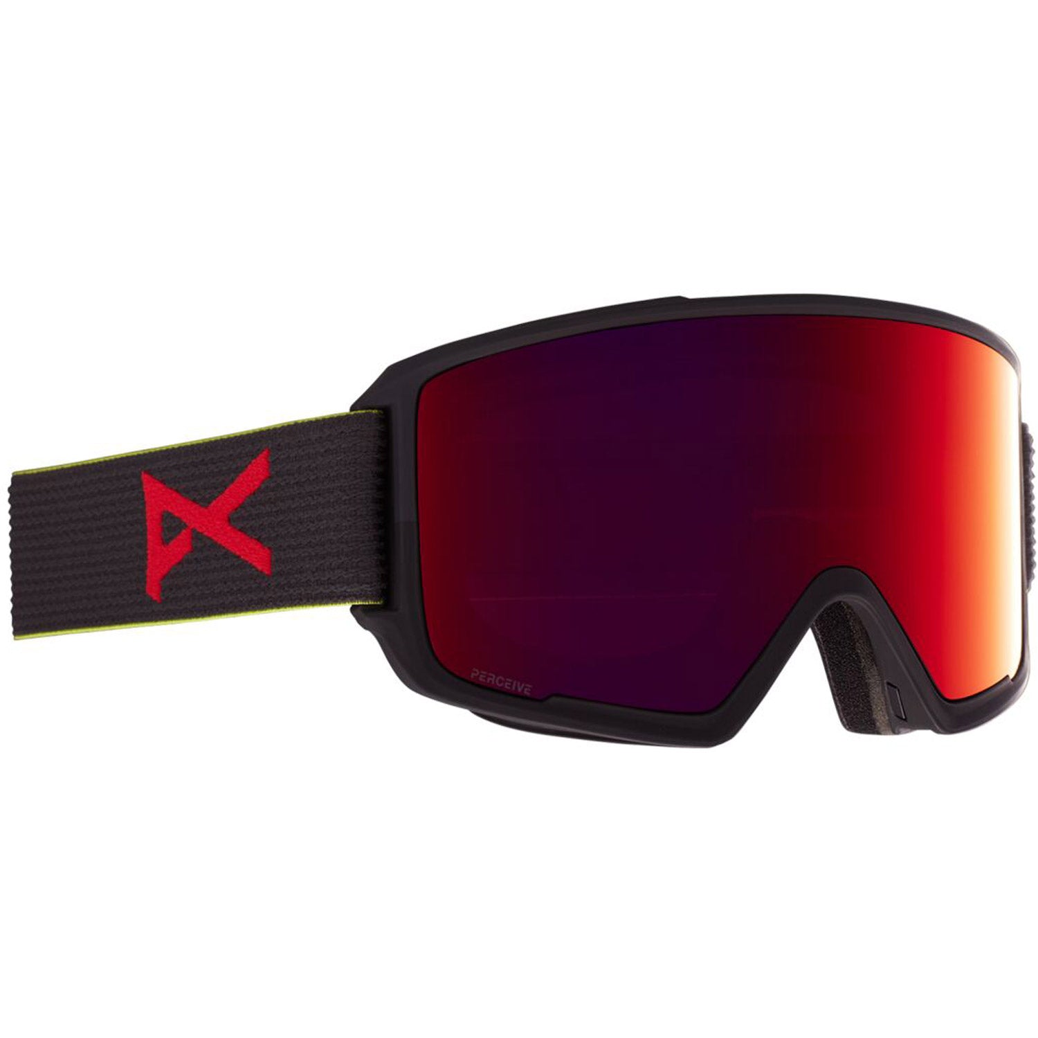 Anon M3 Asian Fit Goggle 2021 Black Pop - Perceive Sunny Red Lens w/ Perceive Cloudy Burst Lens