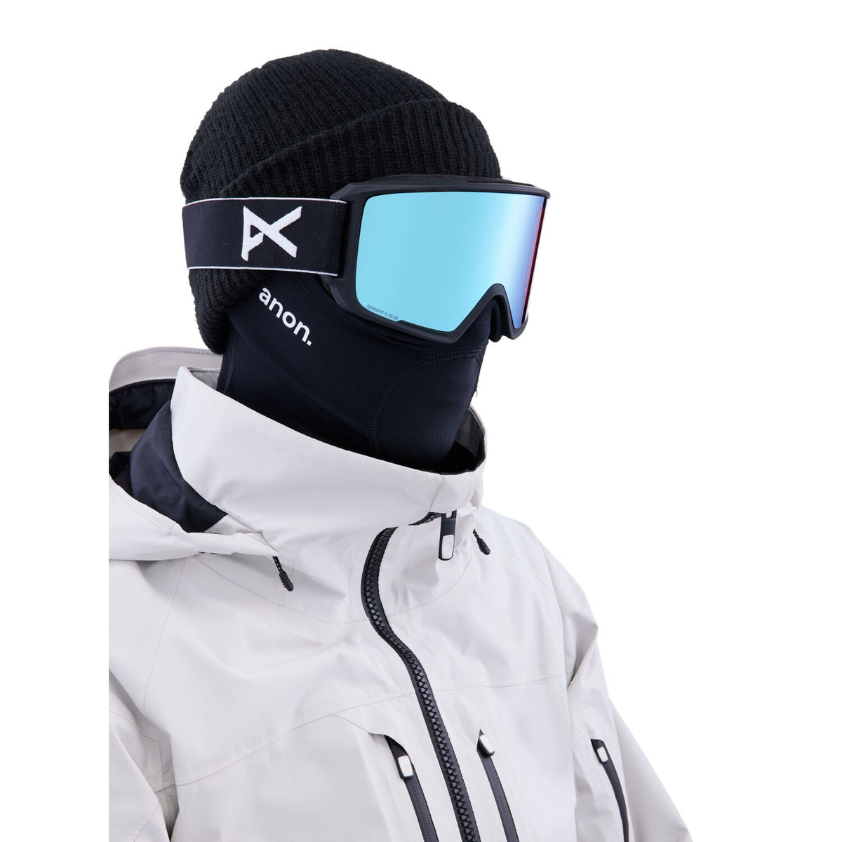 Anon M3 MFI Goggle 2023 Black - Perceive Variable Blue w/ Perceive Cloudy Pink Lens
