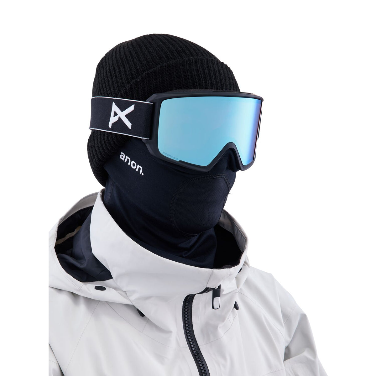 Anon M3 MFI Low Bridge Goggle 2023 Black - Perceive Variable Blue w/ Perceive Cloudy Pink Lens