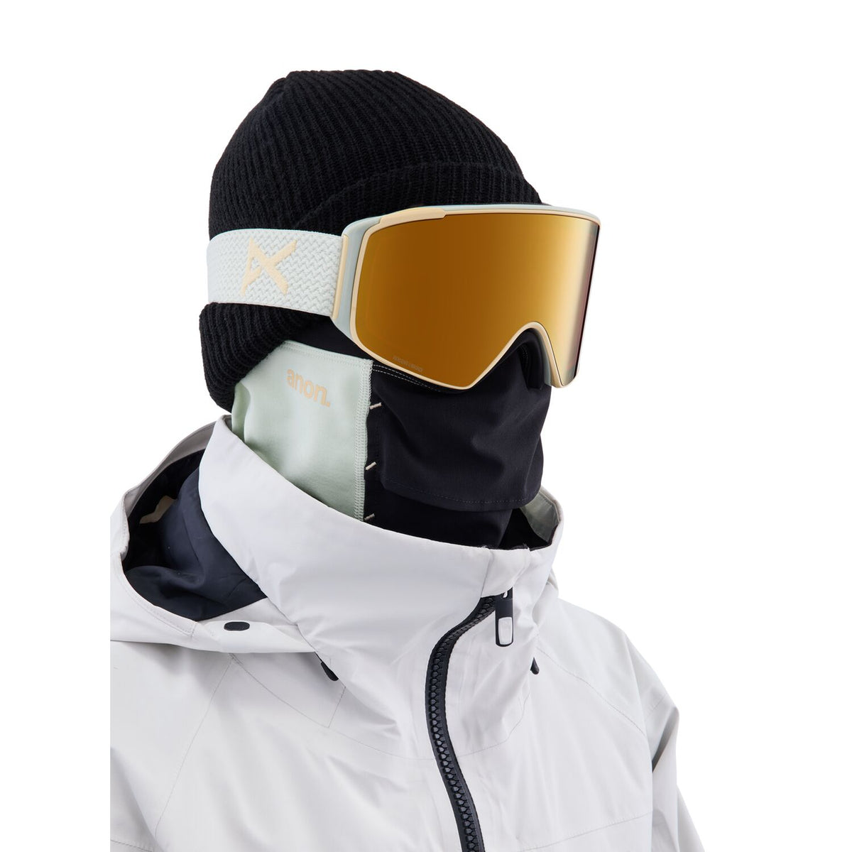 Anon M4S Cylindrical Low Bridge Goggle 2023 Jade - Perceive Sunny Bronze w/ Perceive Cloudy Burst Lens