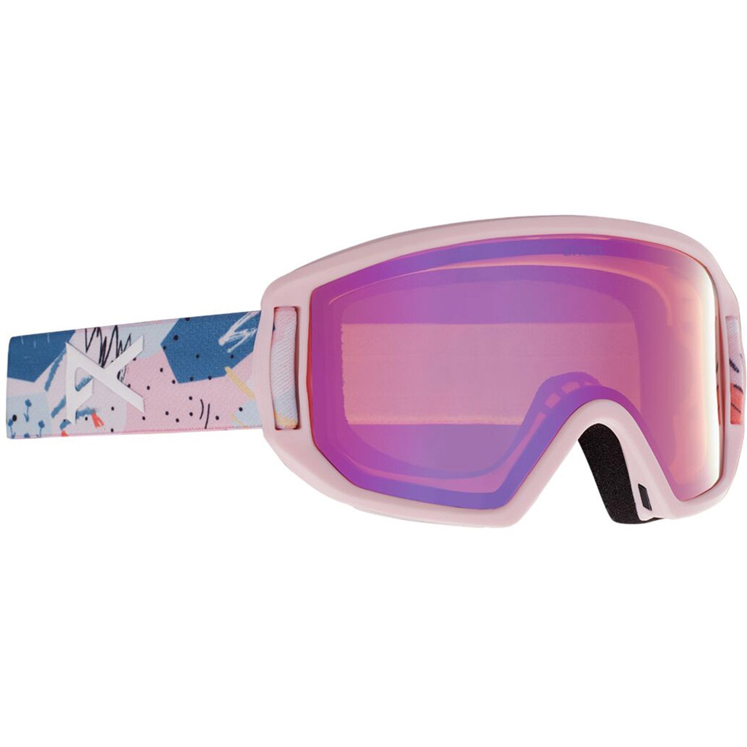 Anon Relapse Jr MFI Goggle 2021 Pastel Pink - Pink Amber Lens