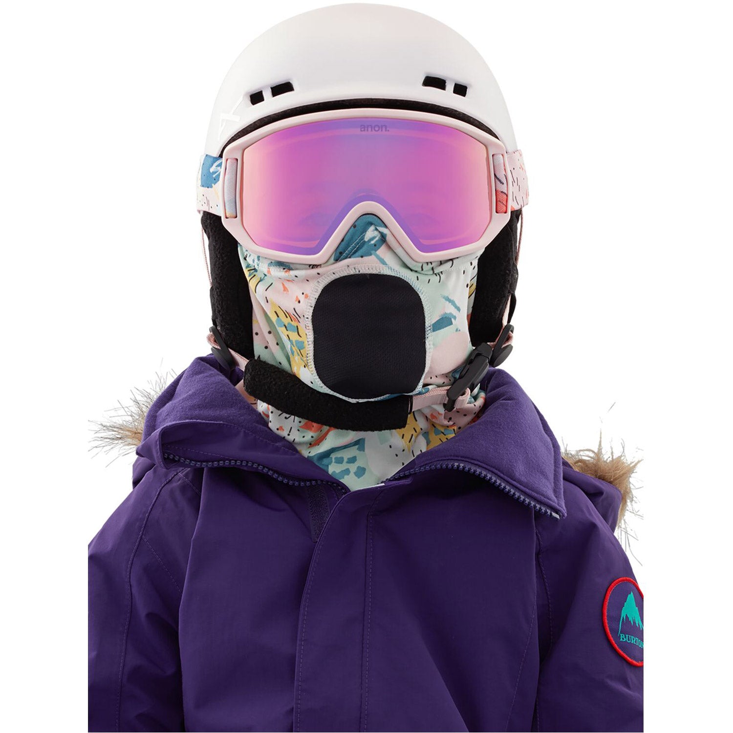 Anon Relapse Jr MFI Goggle 2021 Pastel Pink - Pink Amber Lens