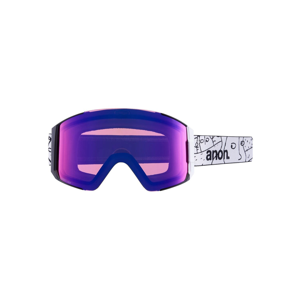 Anon Sync Low Bridge Fit Goggle 2023 Shantell Martin - Perceive Sunny Onyx w/ Perceive Variable Violet Lens
