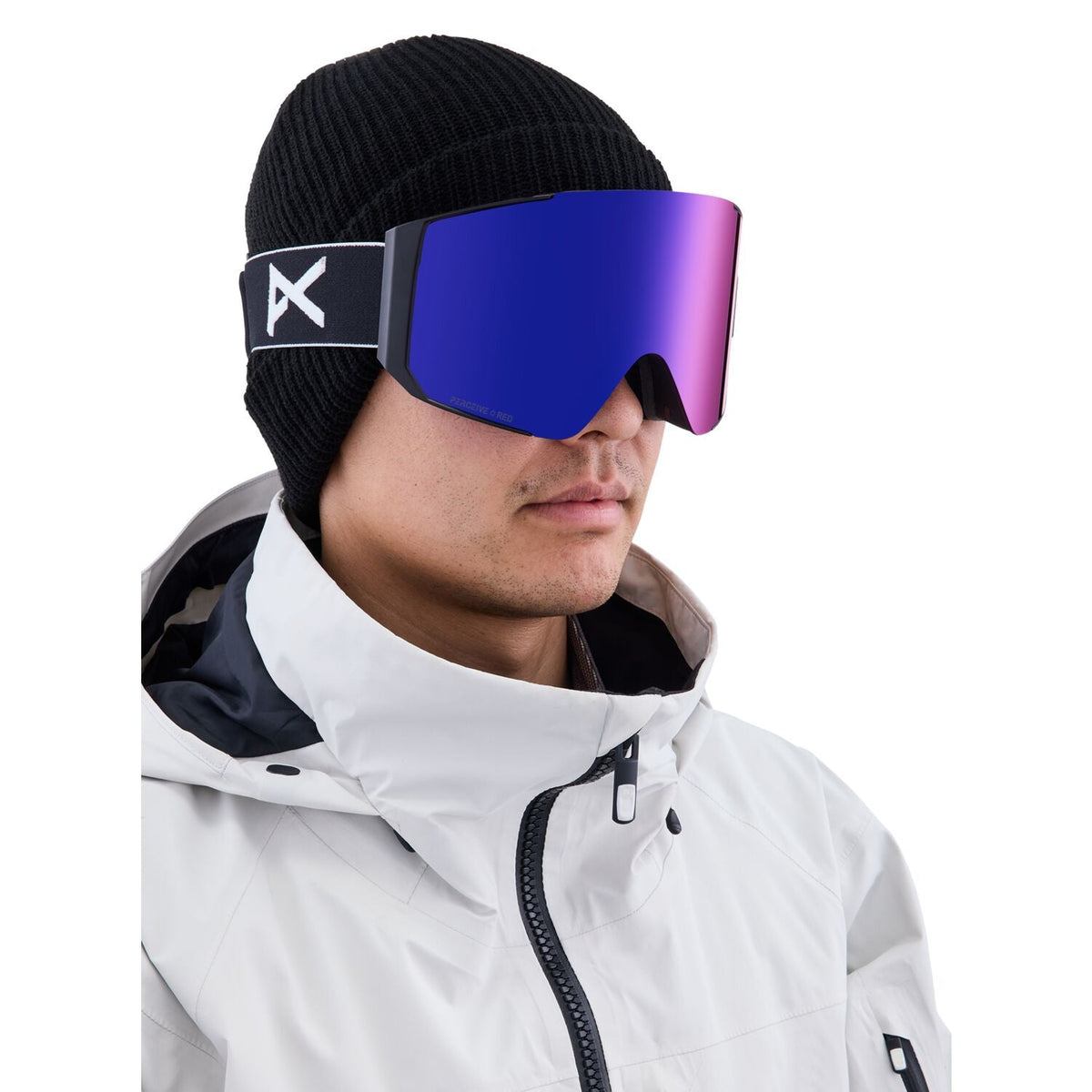 Anon Sync Low Bridge Fit Googles 2023 Black - Perceive Sunny Red w/ Perceive Cloudy Burst Lens