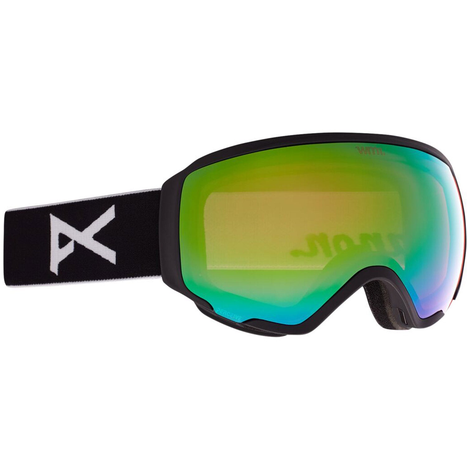 Anon WM1 Asian Fit Goggle 2021Black - Perceive Variable Green Lens w/ Perceive Cloudy Pink Lens