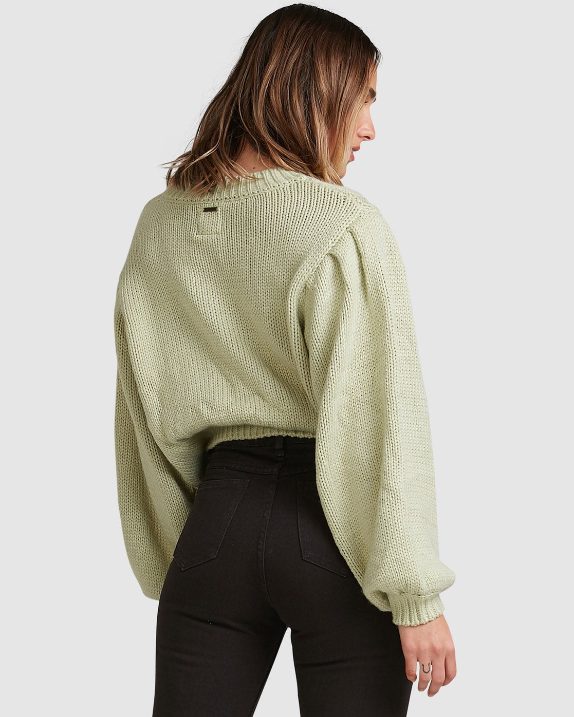 Billabong Bluesday Cable Knit Crew Leaf green