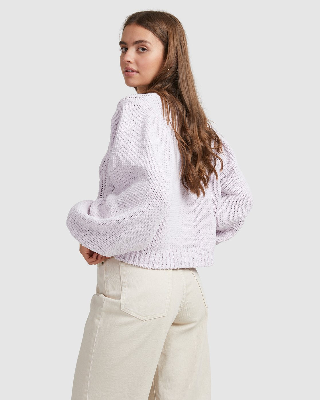 Billabong Bluesday Chenille Crew Sweater Orchid