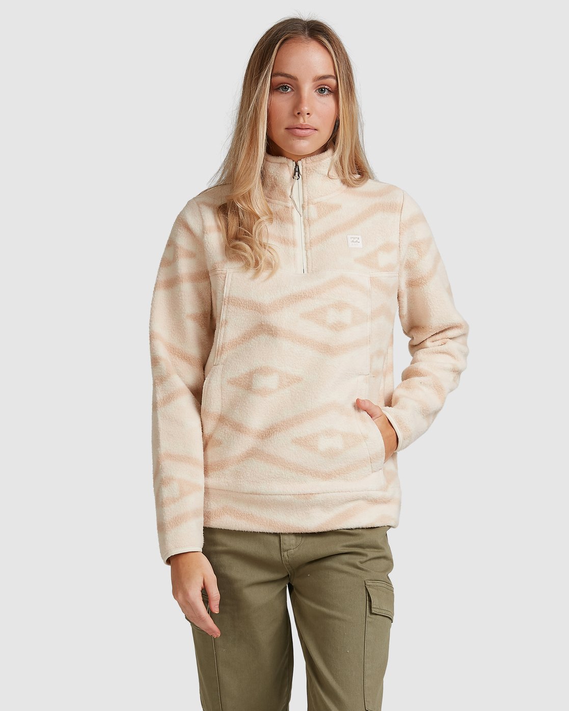 Billabong Boundary Mock Half Zip Neutral