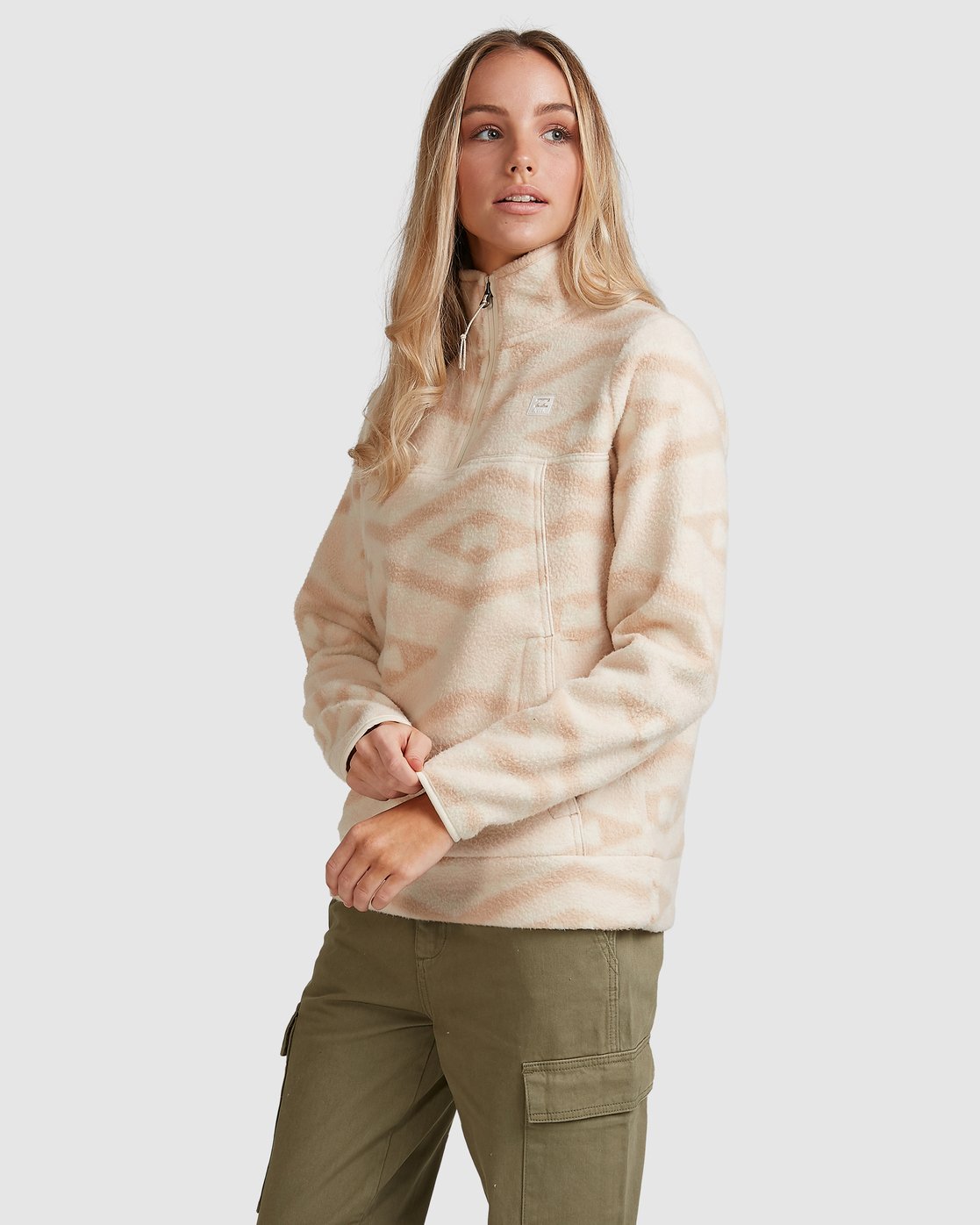 Billabong Boundary Mock Half Zip Neutral