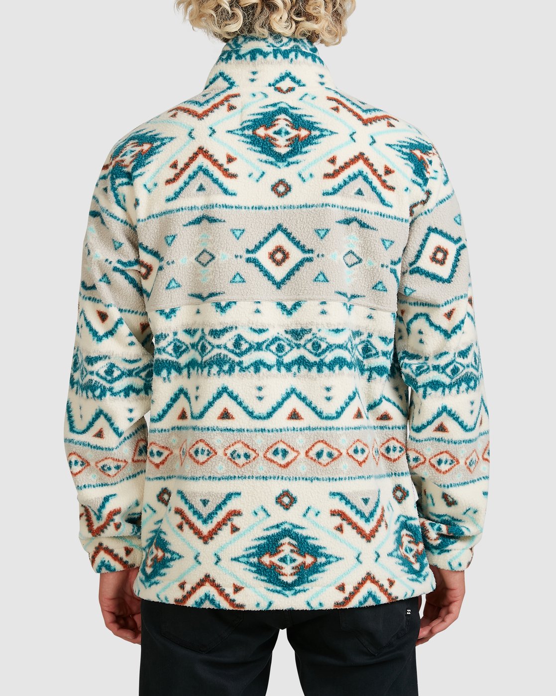 Billabong Boundary Mock Neck Fleece Stone