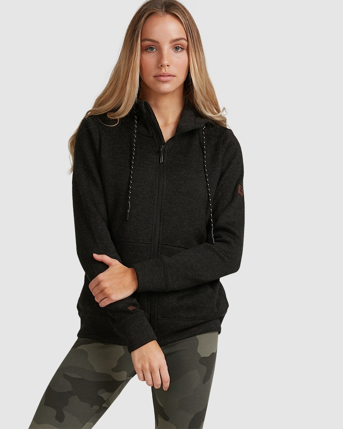 Billabong Boundary Zip Up Black heather