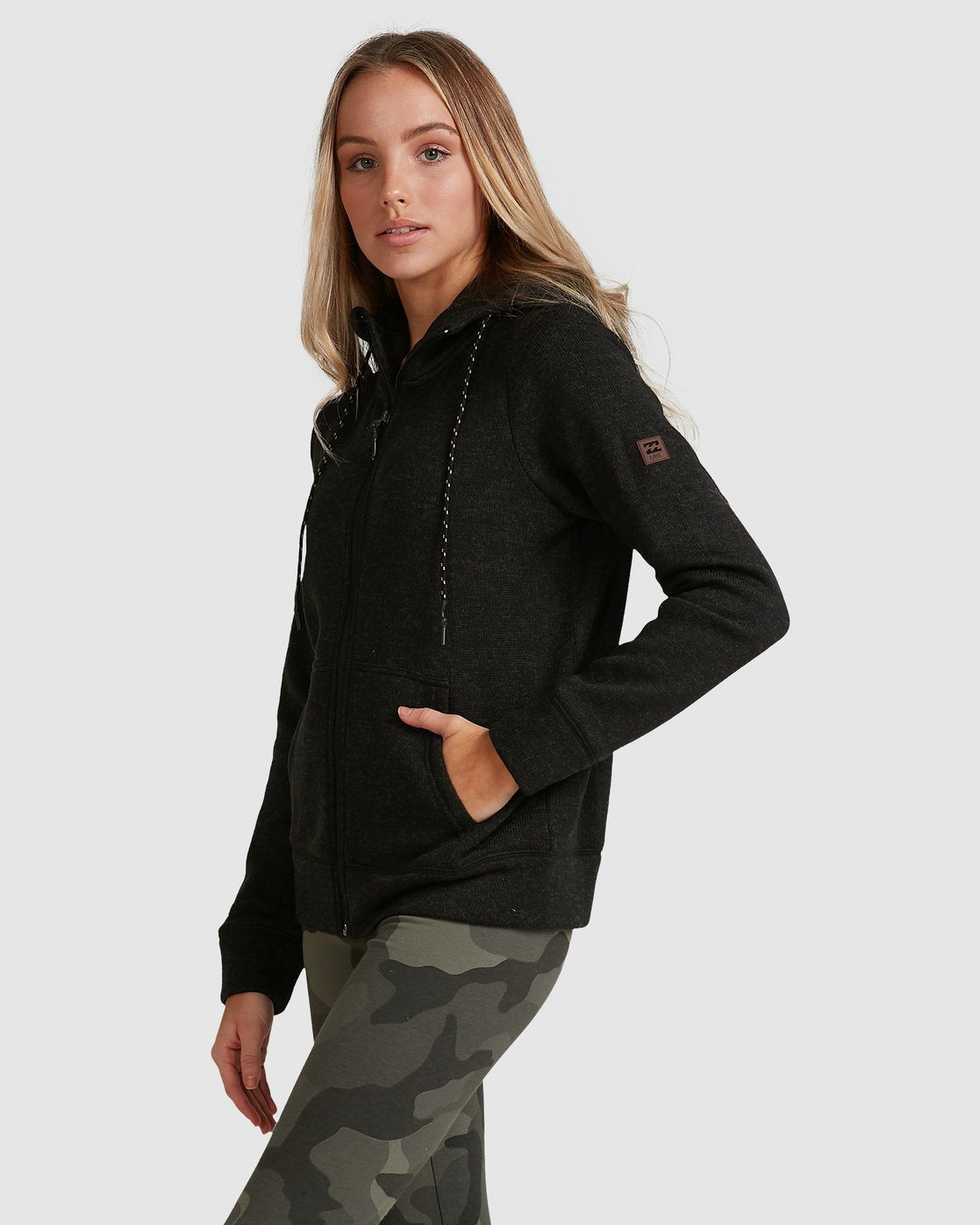 Billabong Boundary Zip Up Black heather