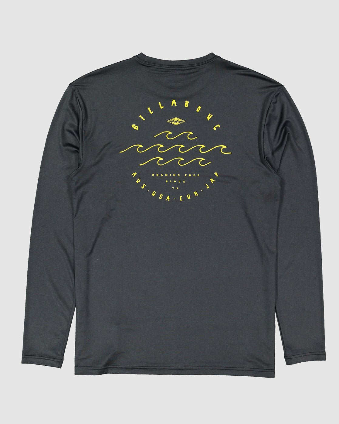 Billabong Boys Wavey Davy Loose Fit Long Sleeve Rash Vest Black heather