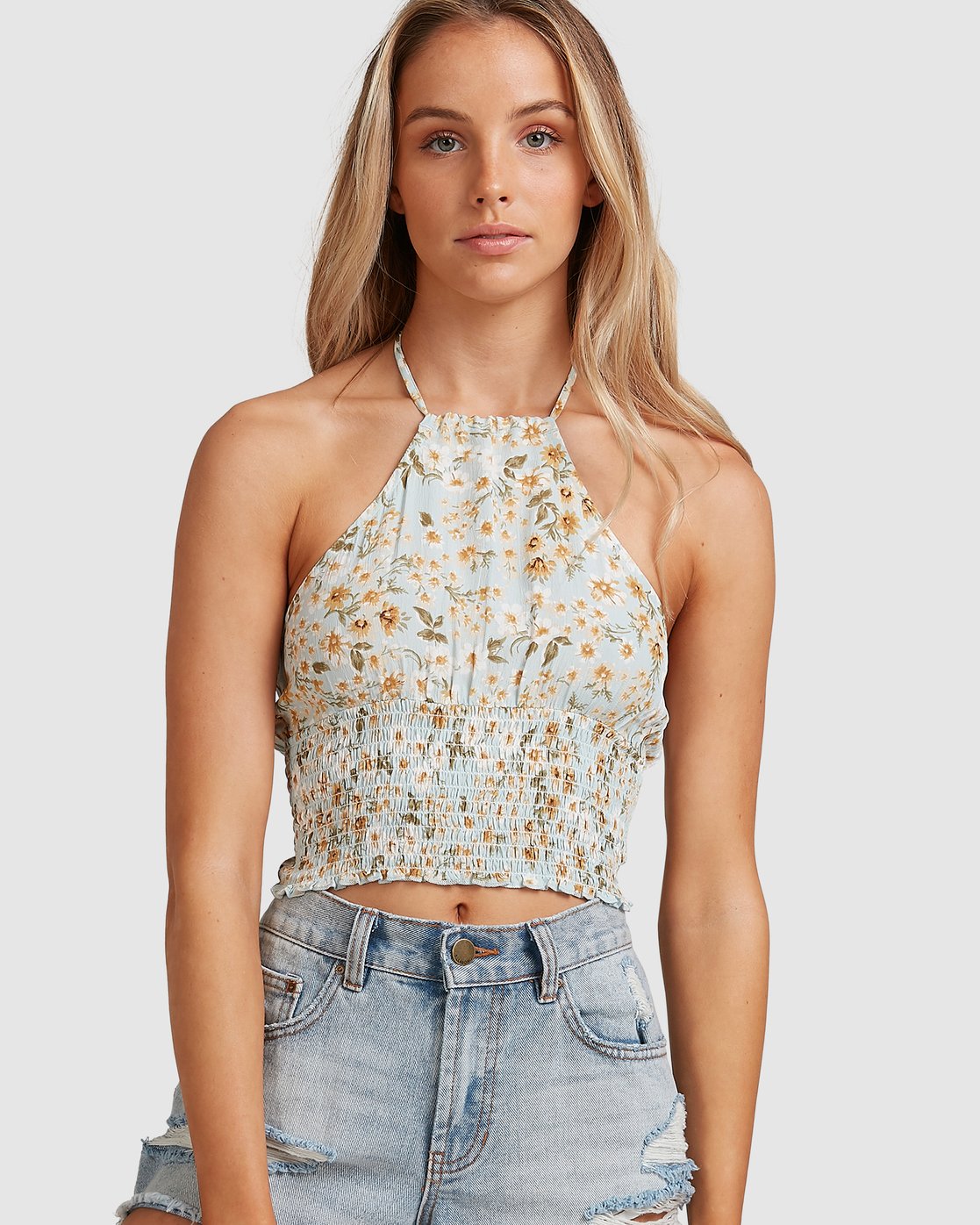 Billabong Del Mar Halter Top Pastel blue