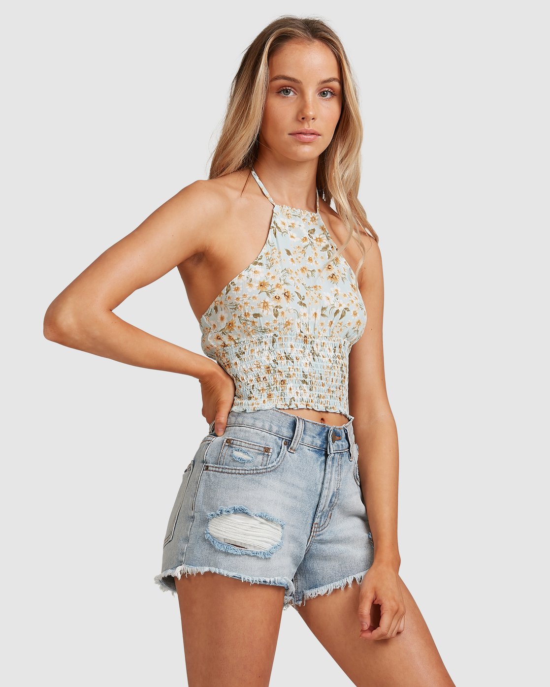 Billabong Del Mar Halter Top Pastel blue