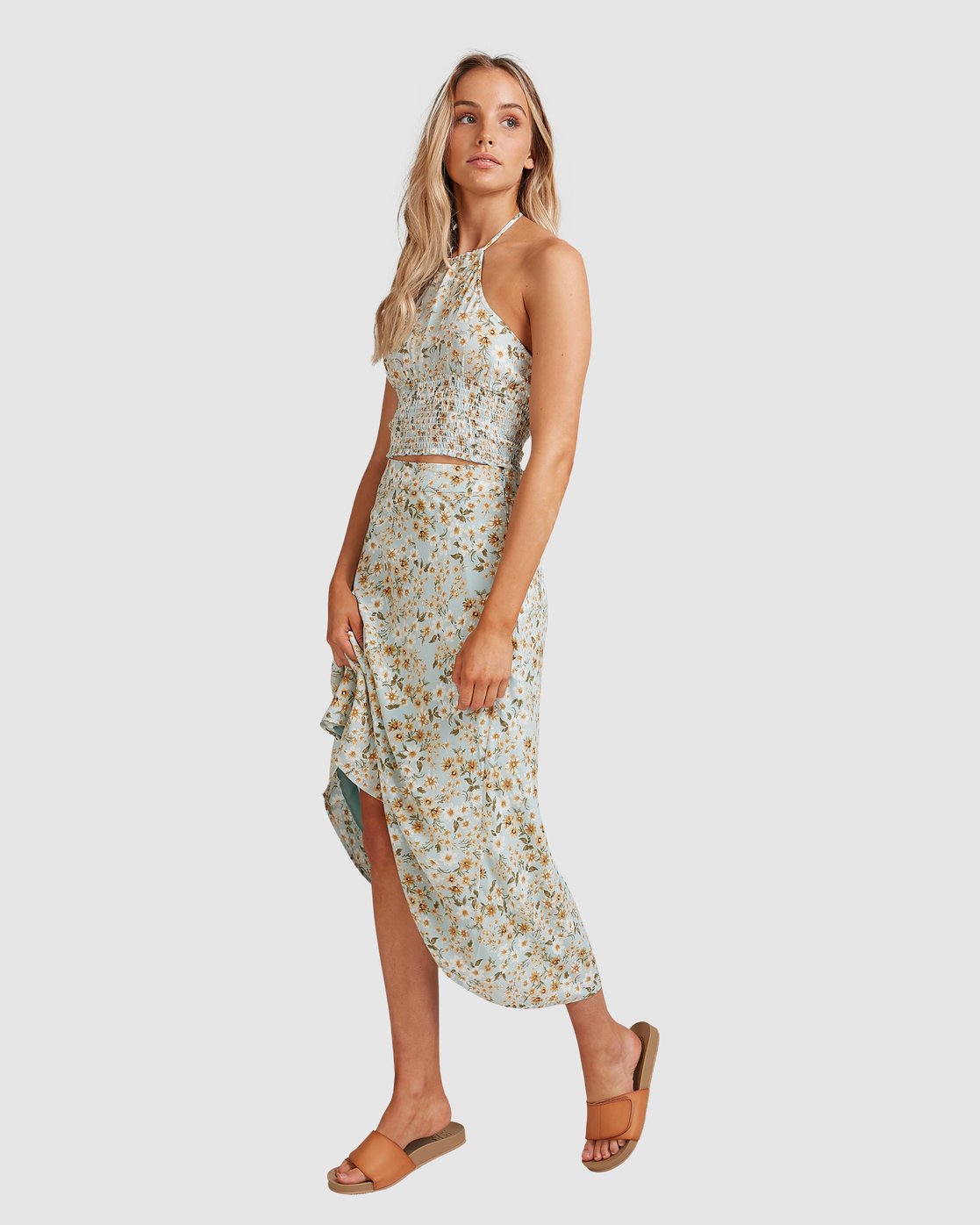 Billabong Del Mar Midi Skirt Pastel blue