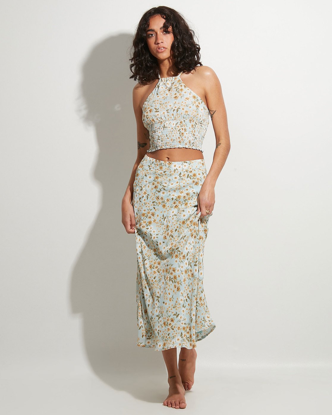 Billabong Del Mar Midi Skirt Pastel blue