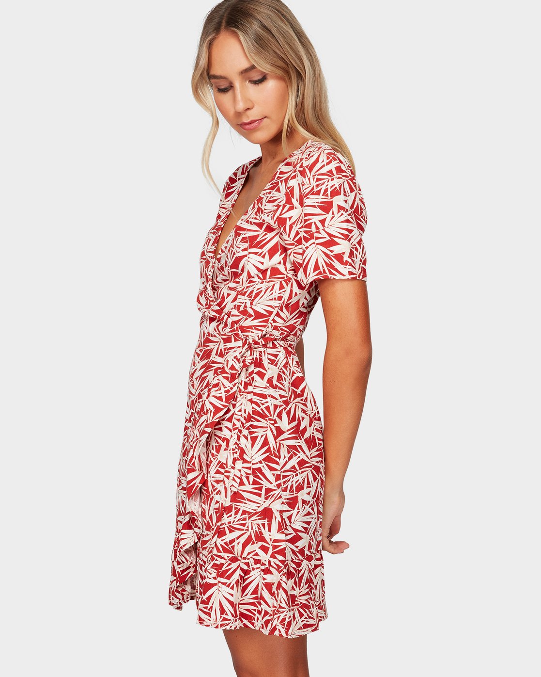 Billabong Fallen Palm Wrap Dress Redrock