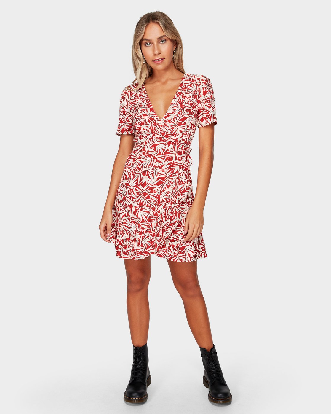 Billabong Fallen Palm Wrap Dress Redrock