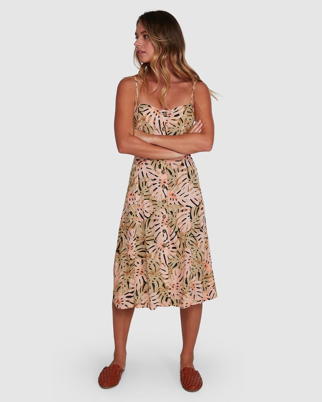 Billabong Hula Palm Paradiso Dress Off black