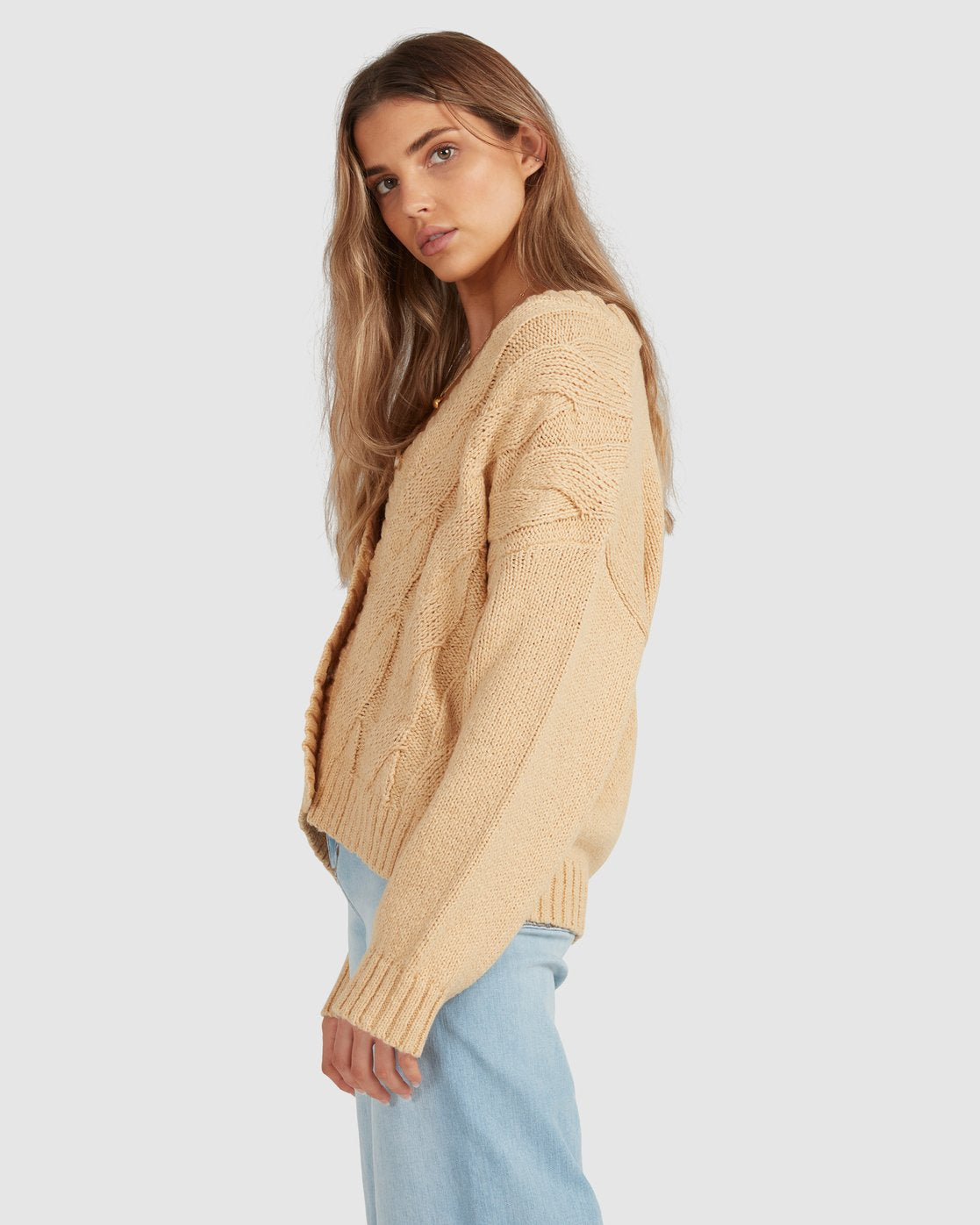 Billabong Just Fine Cardigan DESERT SAND