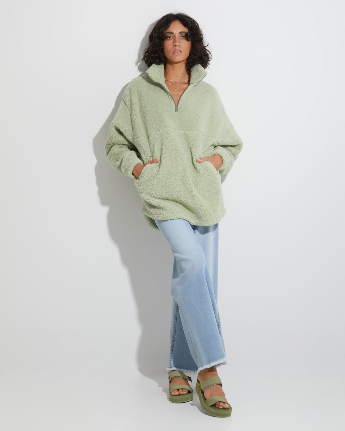 Billabong Keep Up Half Zip Crew Reseda